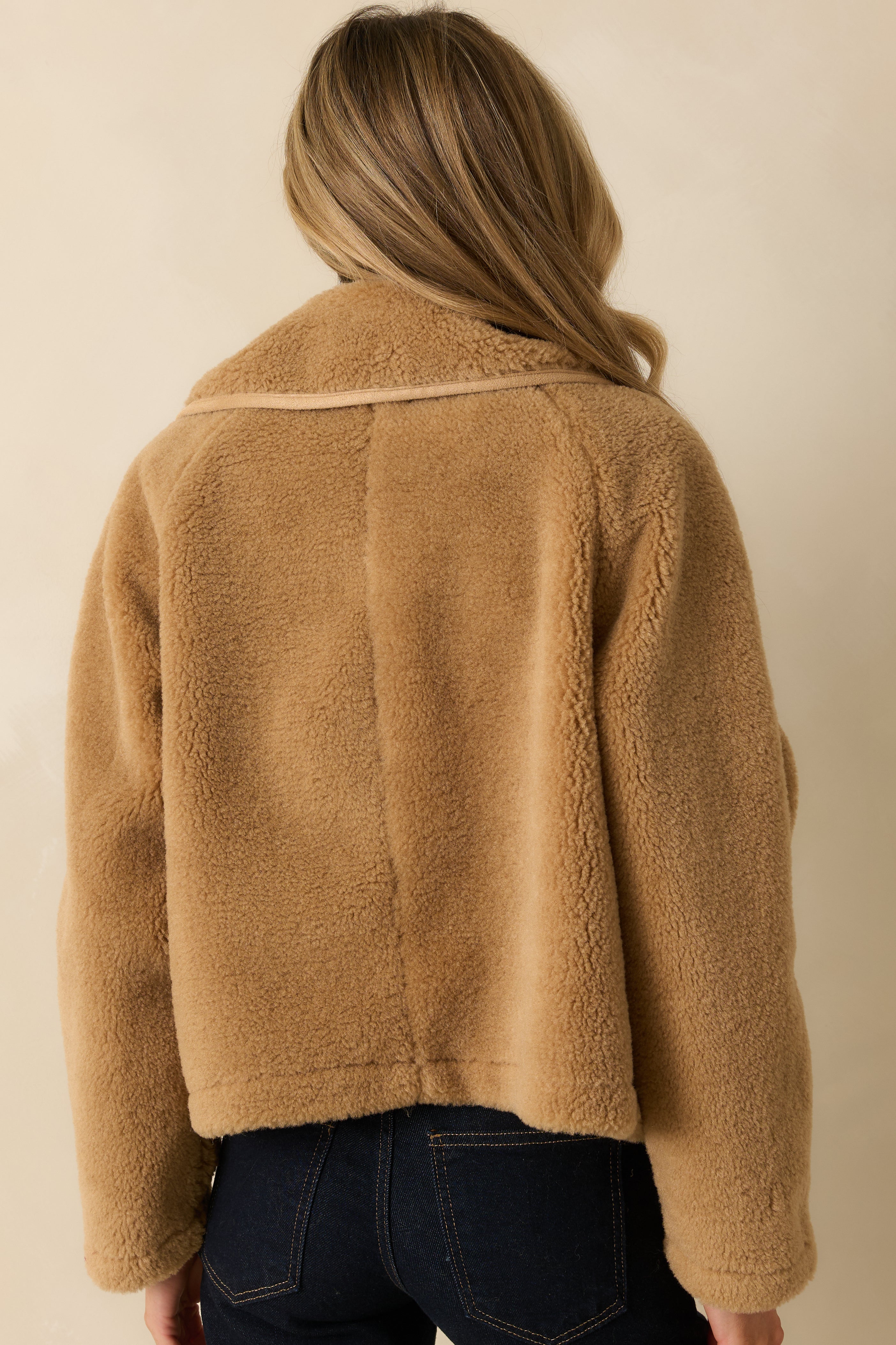 Z Supply Tan Townsend Sherpa Jacket | Red Dress