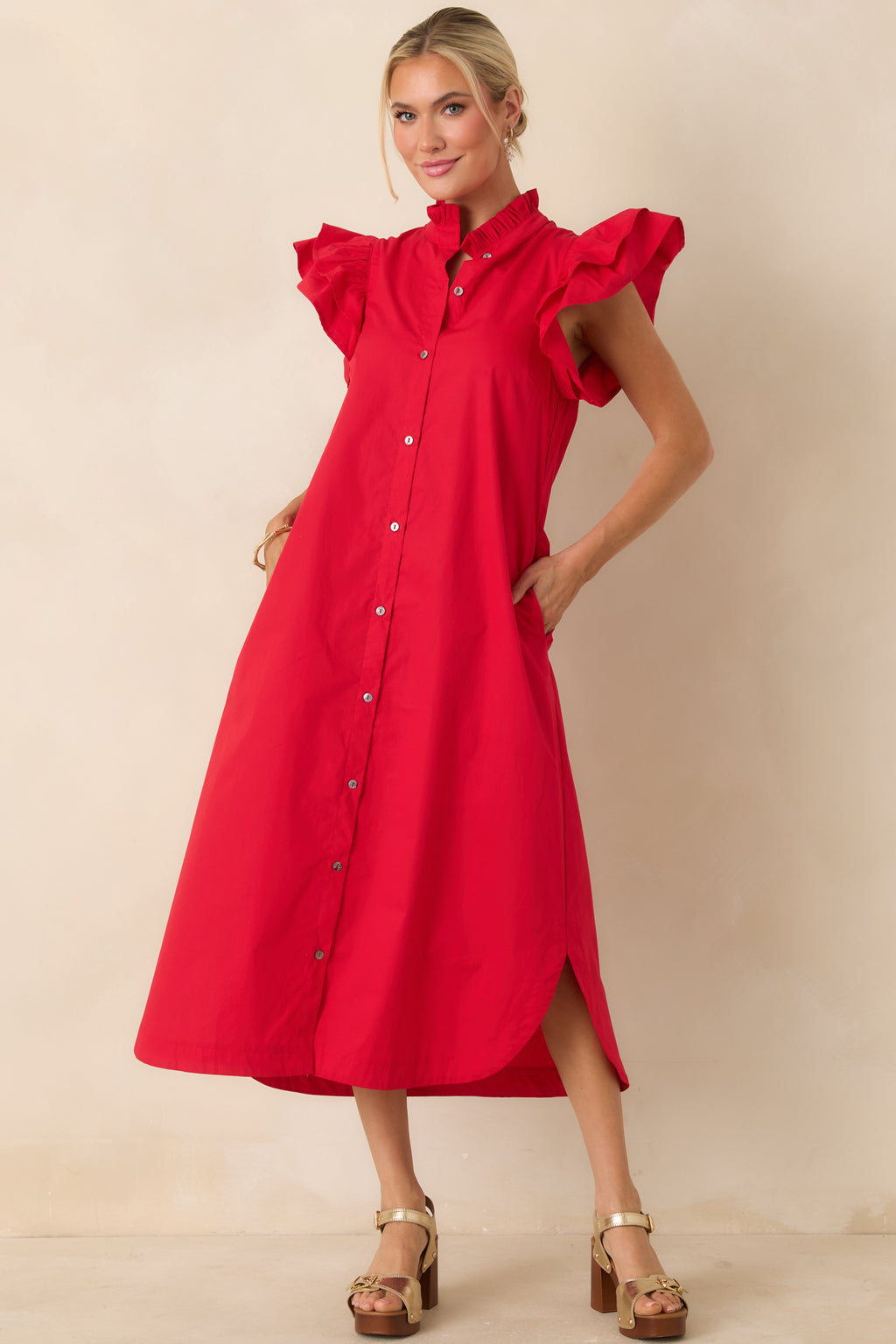 red dress with black buttons REFORMATION Red Black MILLA Button Front Sweetheart Long Sleeve Mini Dress 0