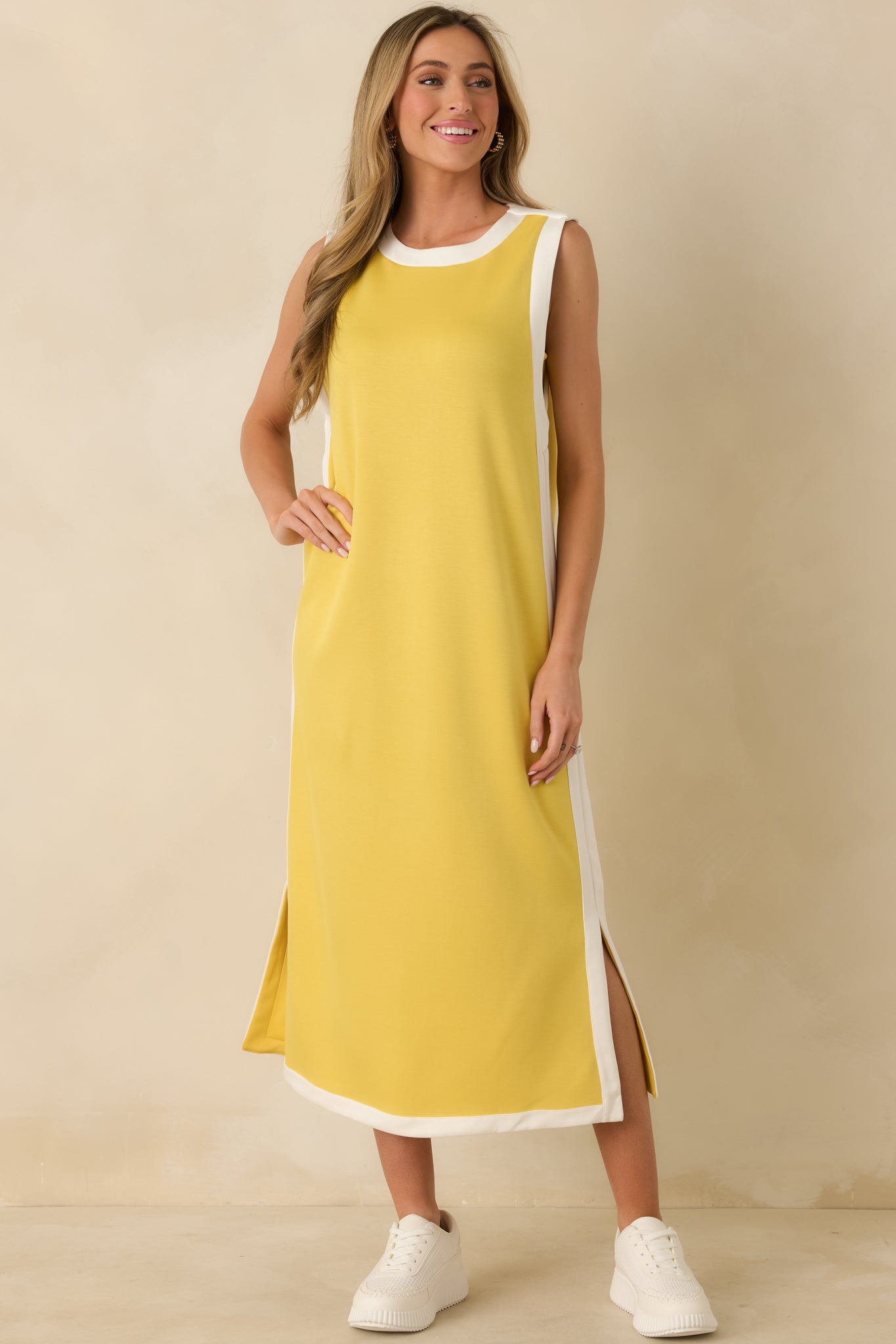 boden notch neck jersey dress Cathy Notch Neck Jersey Dress-Hunter Green, Painted Dot main image 1