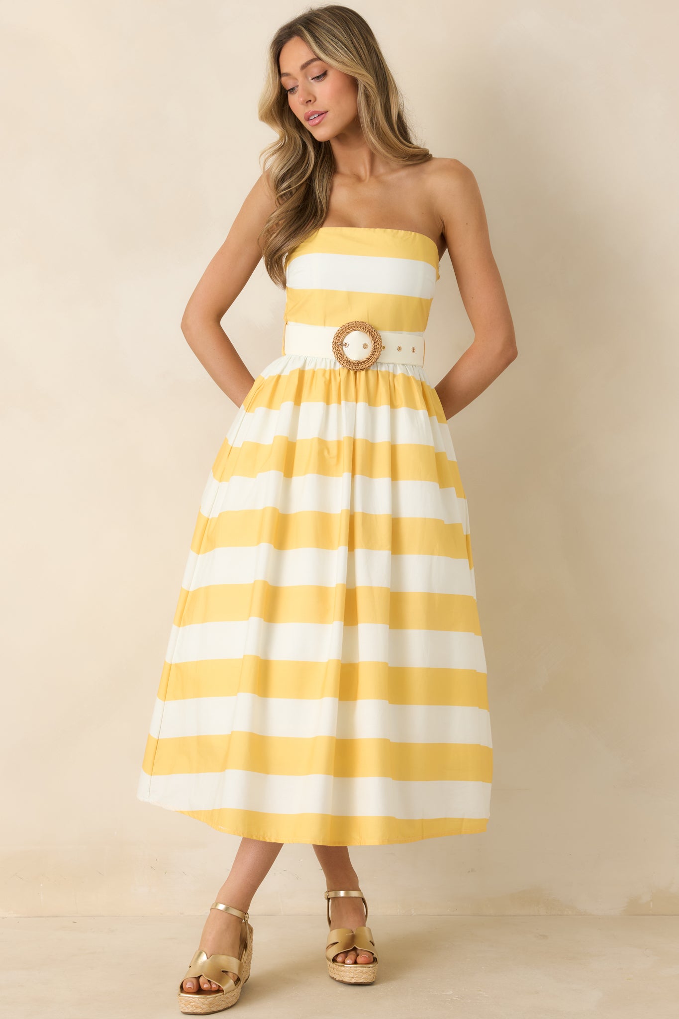 yellow flowy dress Yellow Tulle Spaghetti Straps Scoop A-Line Prom Dresses with Appliques,  MP628 main image 1