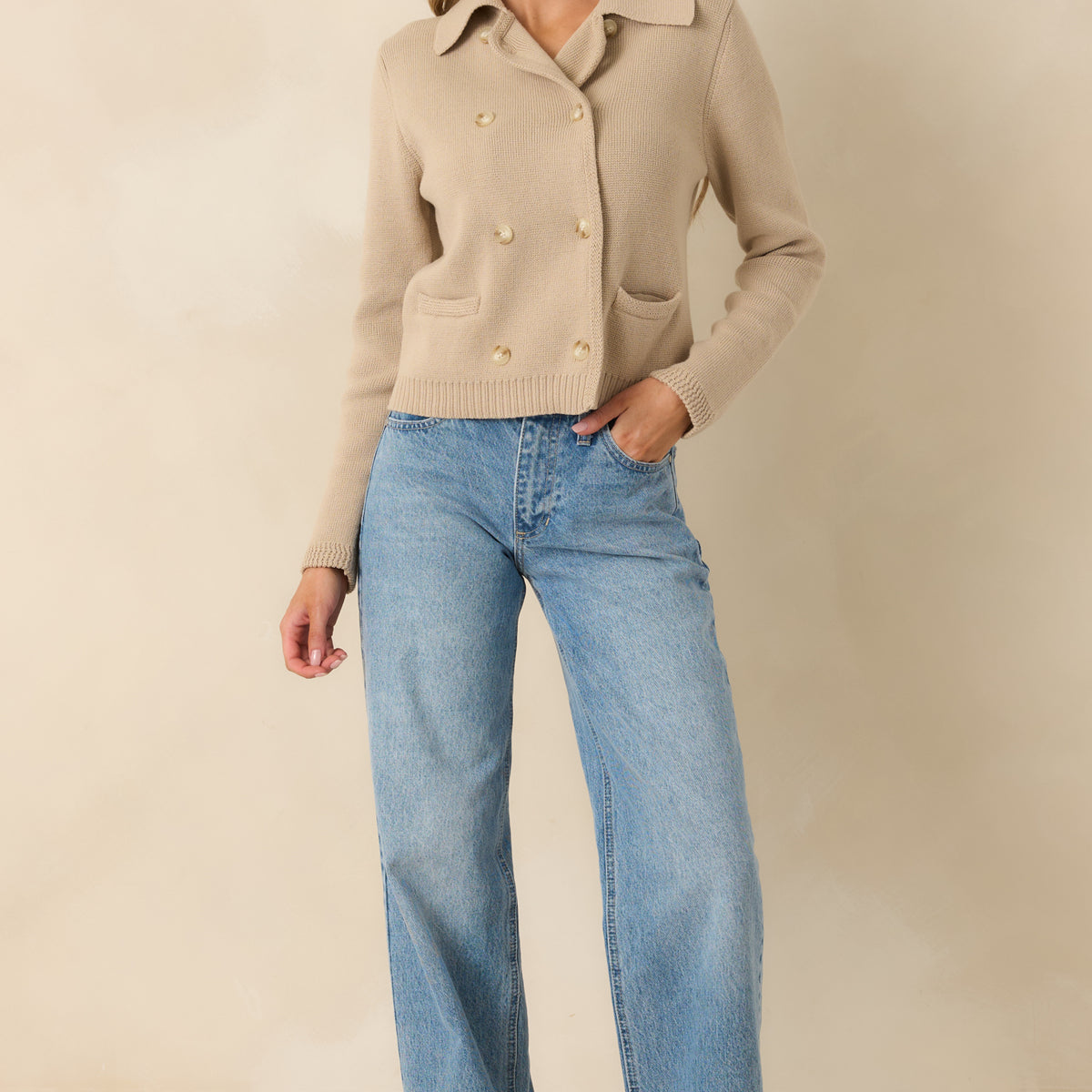 Taupe-Cotton-Knit-Cardigan-
