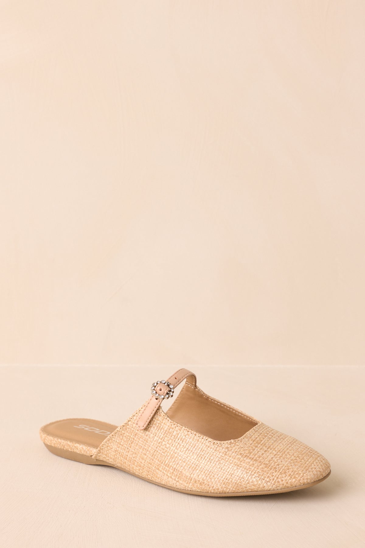 Natural Woven Raffia Mules - All Shoes | Red Dress