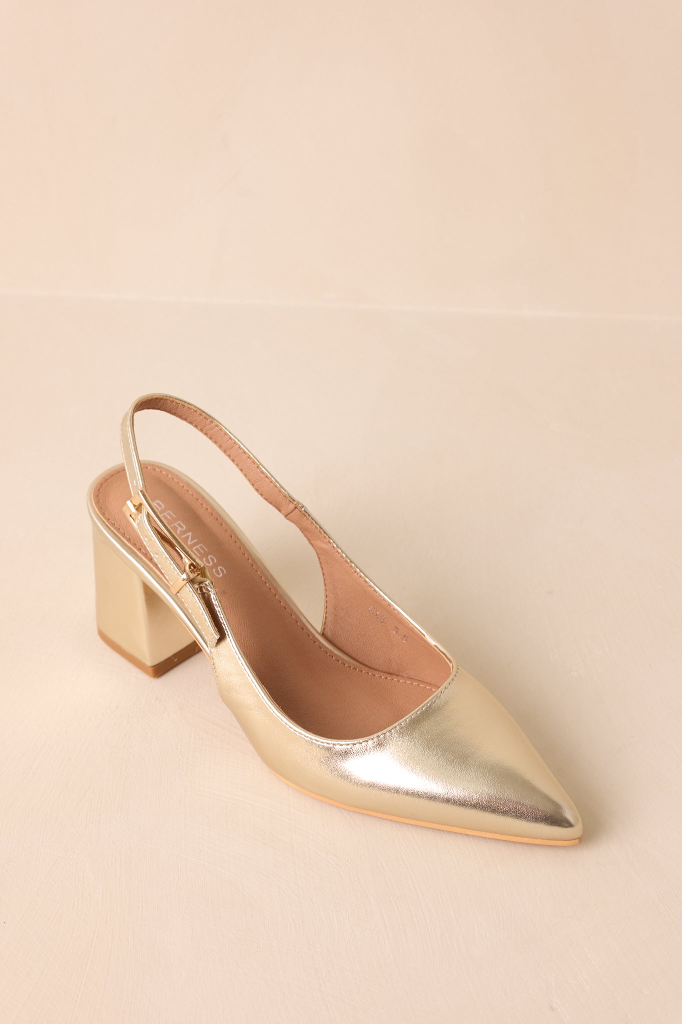 Top-down view showcasing the slingback strap and structured shoe shape.