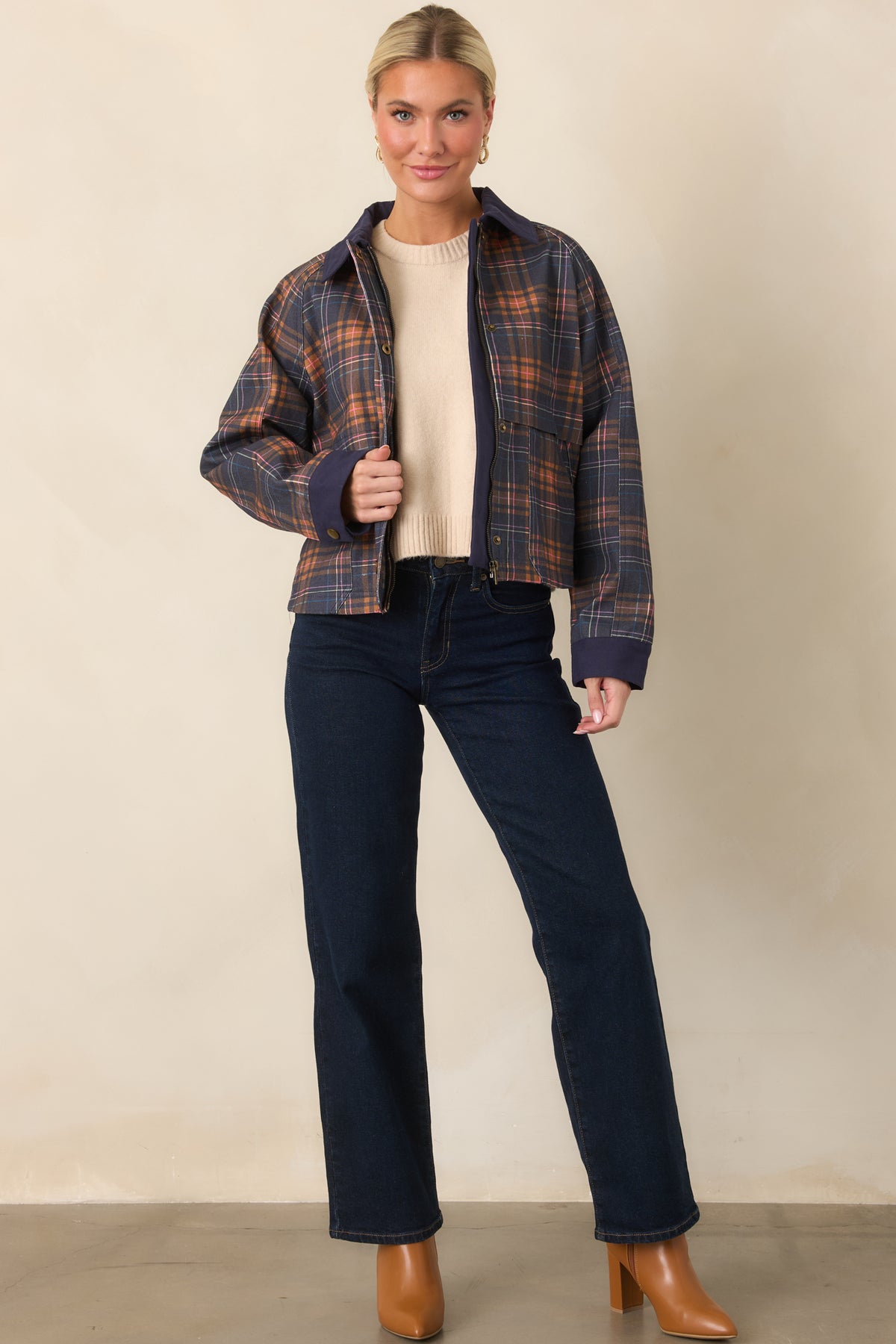 Straight Talk Dark Wash Low Rise Straight Leg Jeans