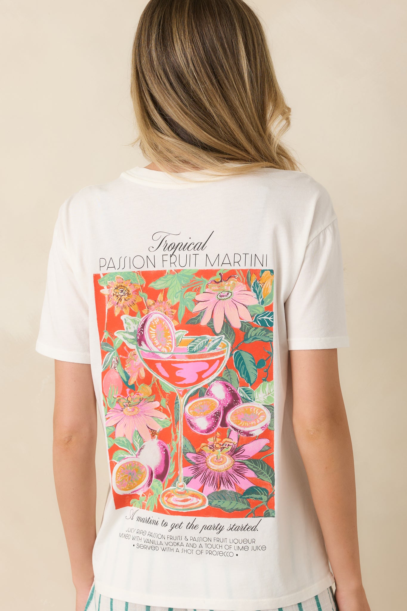 Passion Martini White Cotton Boyfriend Tee | Z Supply