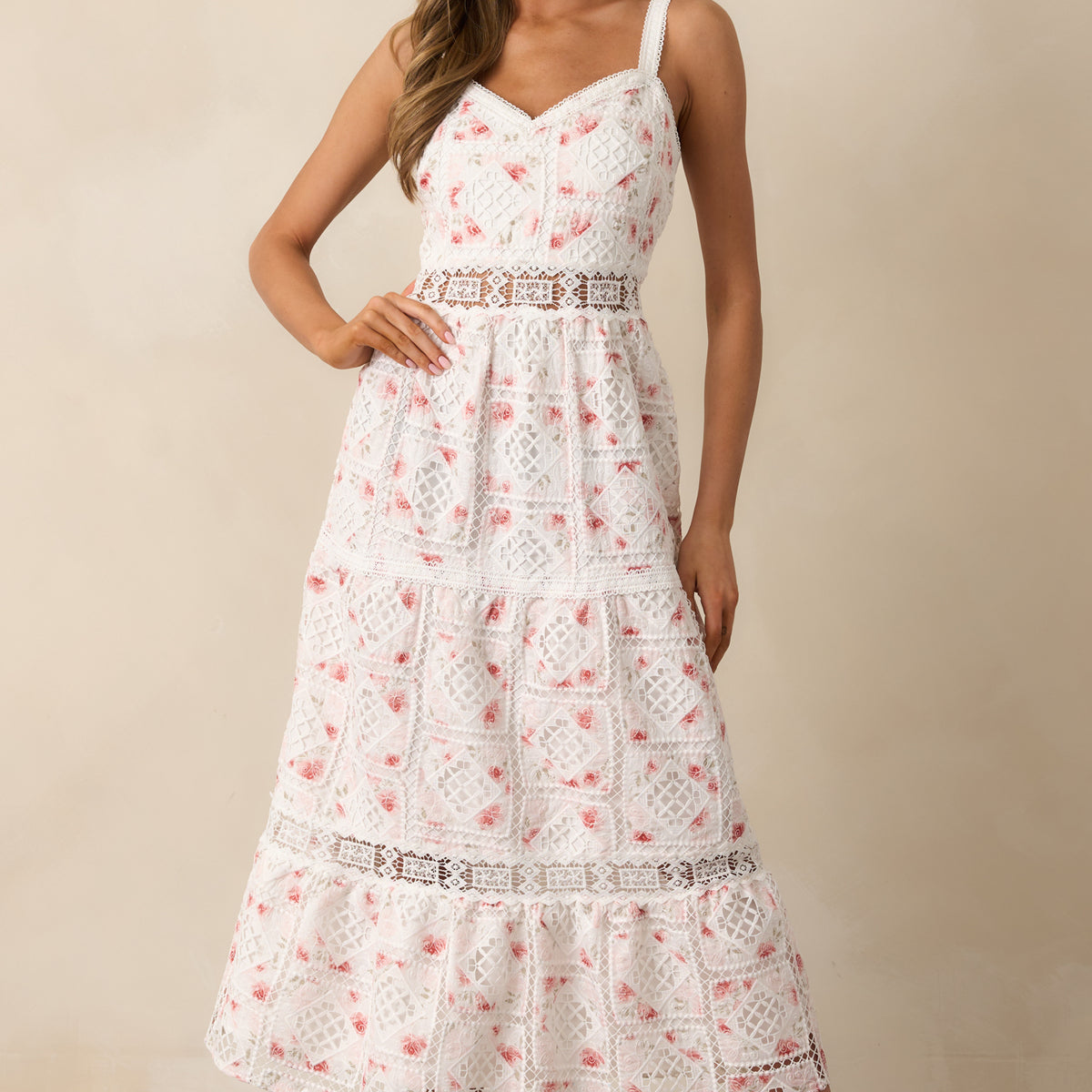 red white embroidered dress White Cotton Cherry Embroidered Dress - Mini Dresses