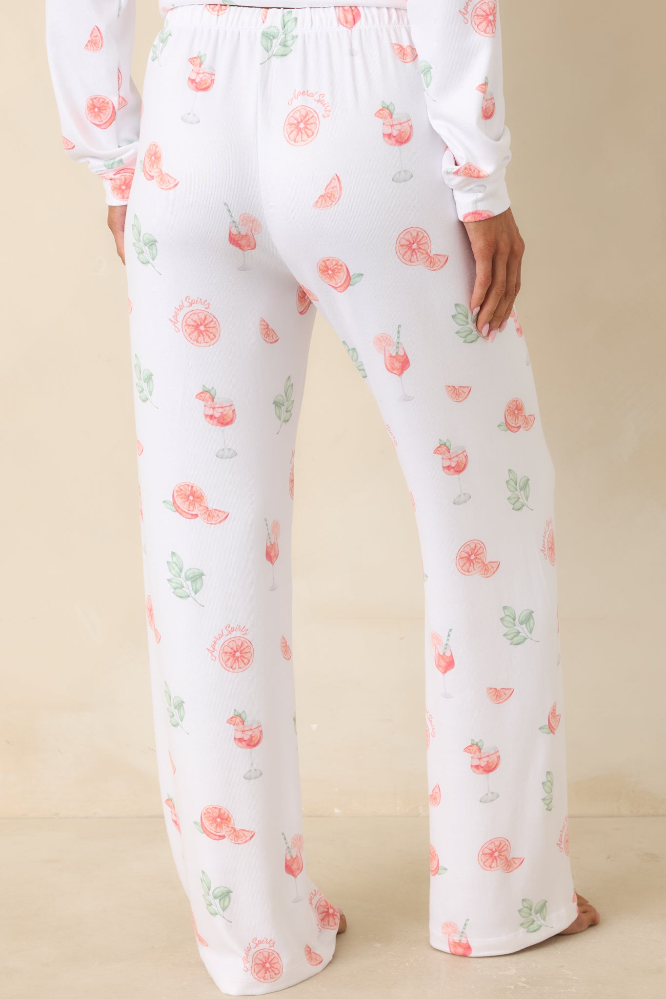 Z Supply So Sweet White Spritz Pajama Pants | Red Dress