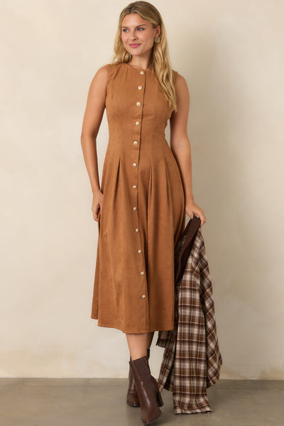 brown suede dress midi Worth Your While Camel Faux Gold Button A-Line/Princess One-Shoulder Asymmetrical Chiffon DailyDeals-US5 Color:sky blue Perfect for dressing up