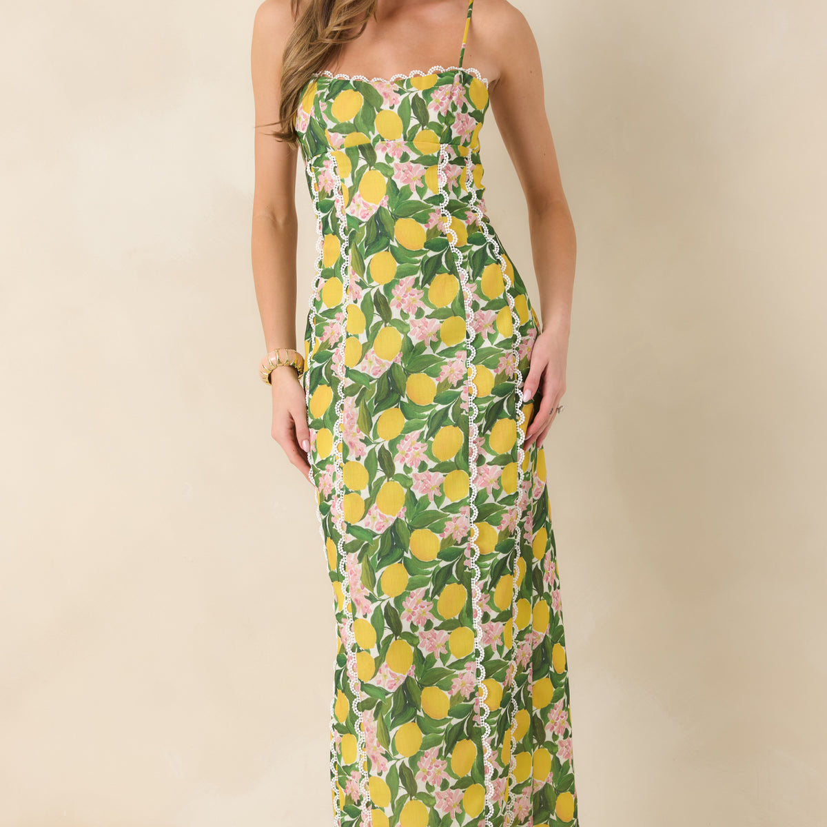 lemon maxi dress Red Dress | Yellow Multi Lemon Blossom Maxi Dress