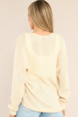 All That You Need Ivory Sweater - Red Dress