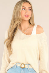 All That You Need Ivory Sweater - Red Dress