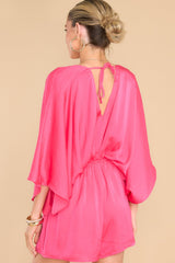 All Things Nice Hot Pink Romper - Red Dress