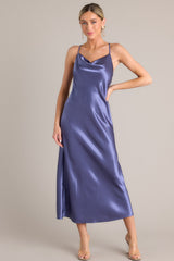 All Yours Dark Lilac Cowl Neck Maxi Dress - Red Dress