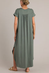 Always The Same Thing Olive Green Maxi Dress - Red Dress