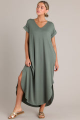 Always The Same Thing Olive Green Maxi Dress - Red Dress