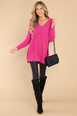Any Day Now Fuchsia Sweater - Red Dress