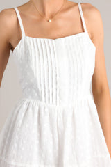 At The Wishing Well White Eyelet Dress - Red Dress