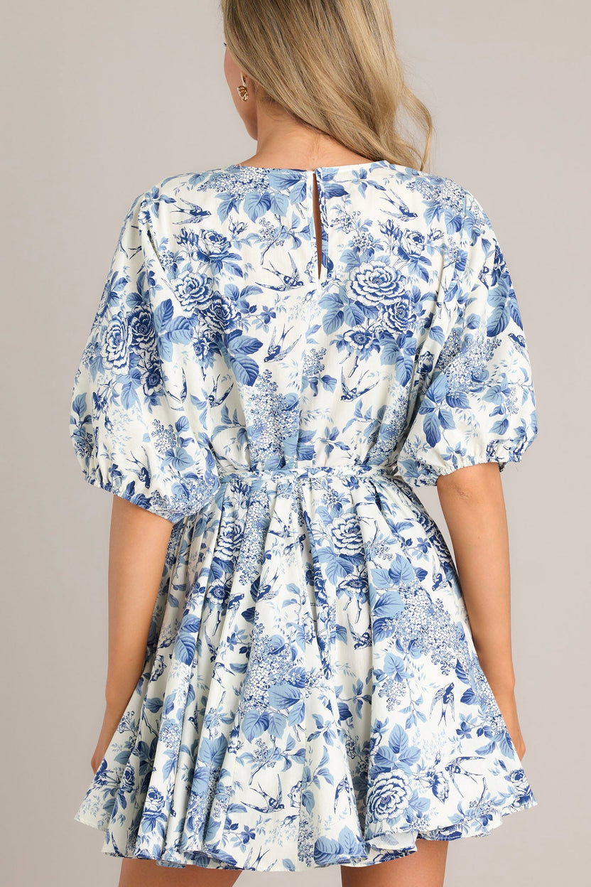 Marianna Floral Embroidered Mini Dress - Ivory