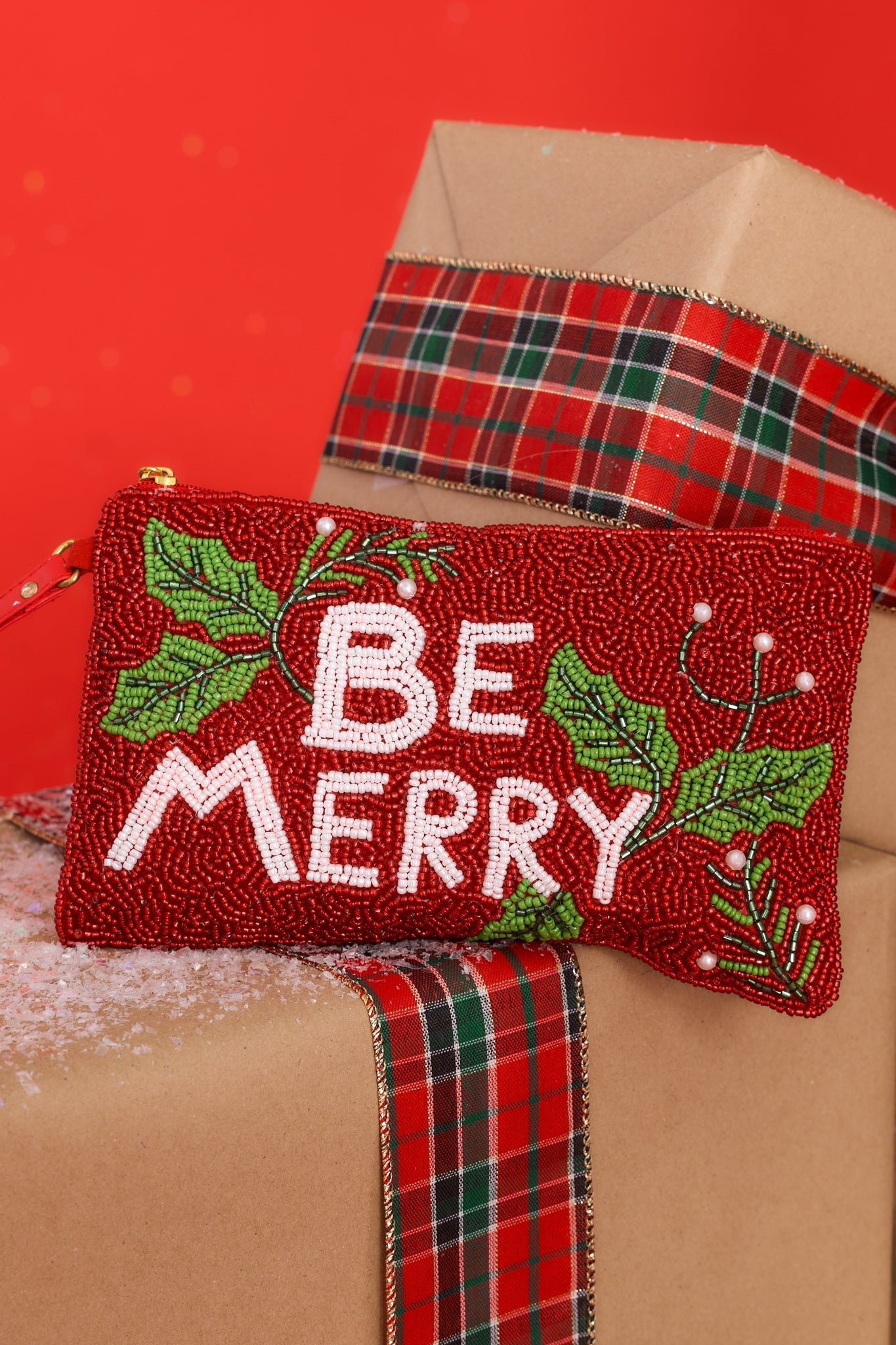 Cute Red Beaded Pouch - All Accessories | Red Dress