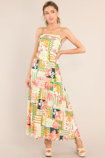 Beach Resort Multicolor Maxi Dress