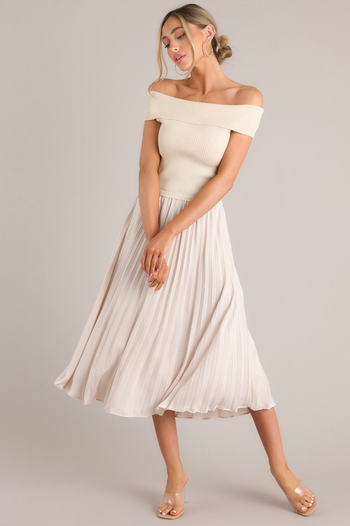 Beige Midi Dress main image 1