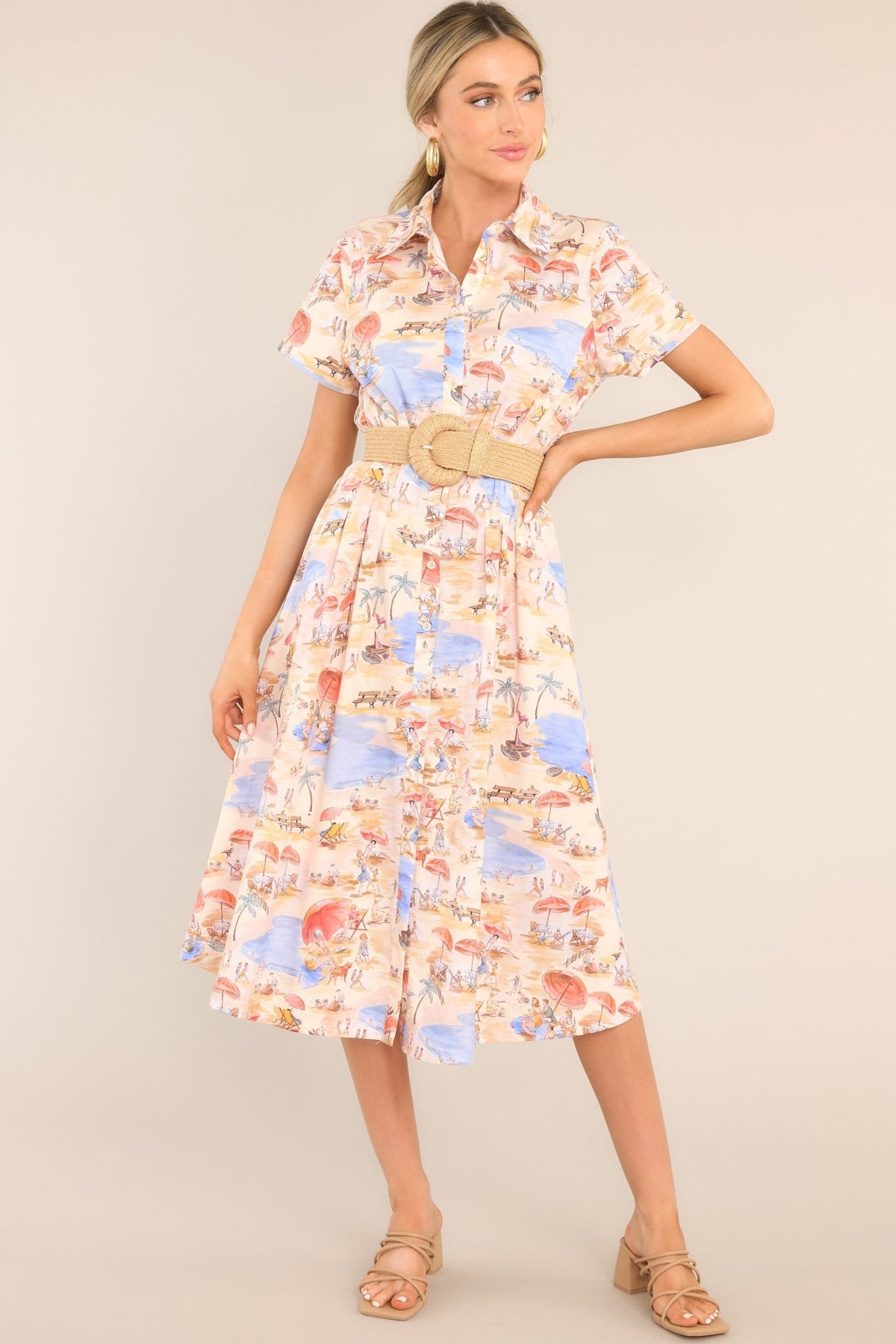 Midi Biege Dress