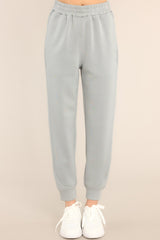 Blow Off Steam Ash Blue Joggers - Red Dress