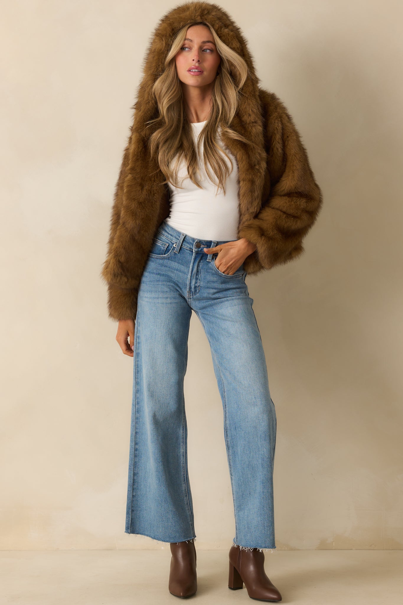 ジャケット・アウター S fur jacket short theredthread pink THEREDTHREAD / ザレッドスレッド】S fur jacket short