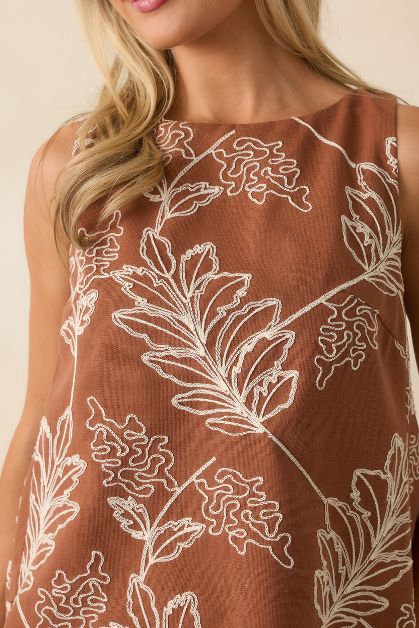 Cotton Floral Embroidered Top
