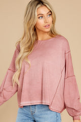 Can't Stop This Dusty Rose Top - Red Dress
