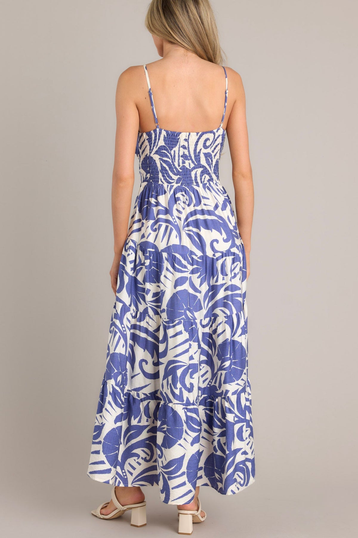 Tropical Blue Flower Dress