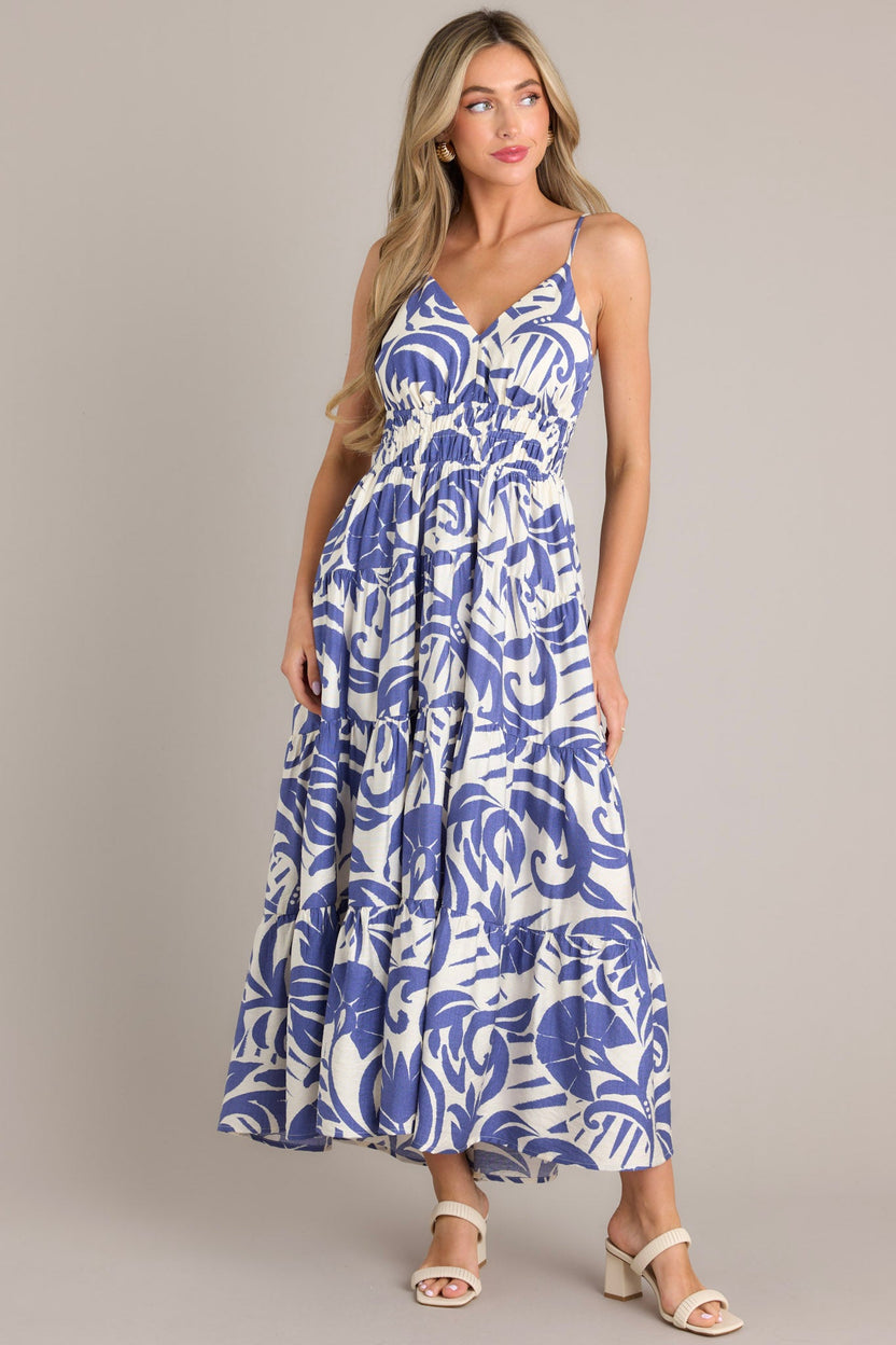 TROPICAL PRINT MAXI DRESS