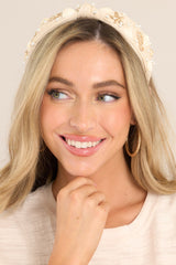 Castles In The Sand Beige Headband - Red Dress