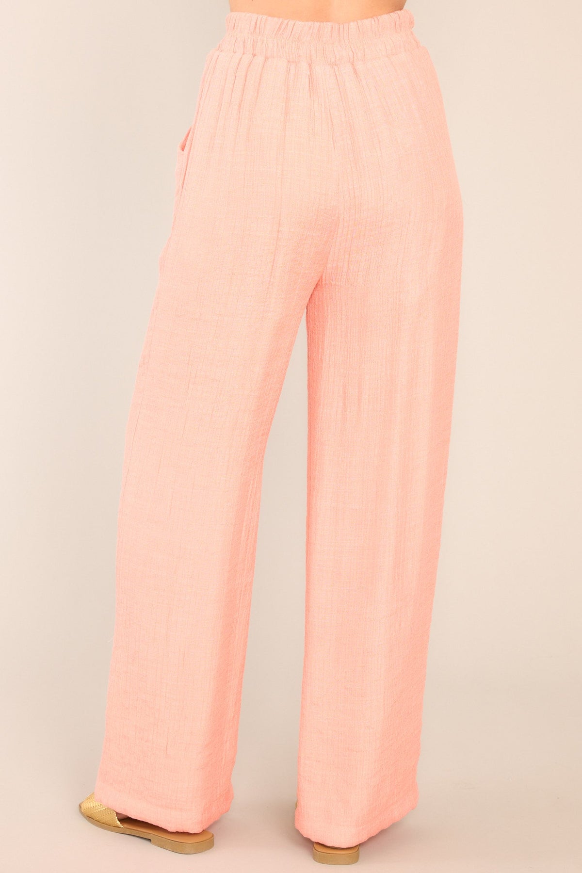 The Candace Peach Blush Gauze Linen Kurta