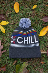 Chill Mornings Charcoal Grey Youth Hat - Red Dress