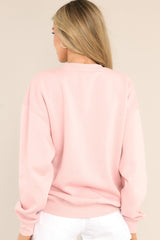 City Of Angels Light Pink Embroidered Sweatshirt - Red Dress