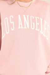 City Of Angels Light Pink Embroidered Sweatshirt - Red Dress
