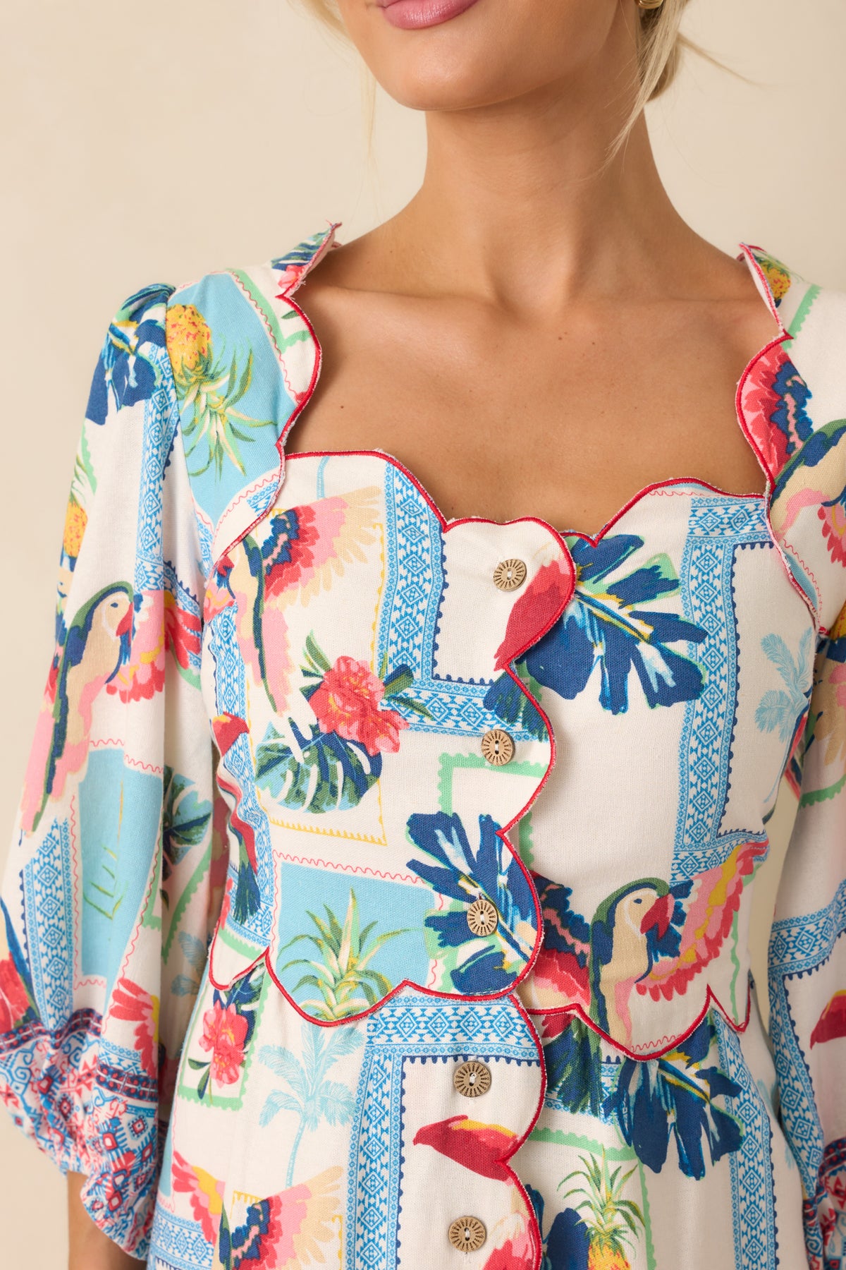 Unique Autumn Prints Mini Dress main image 1