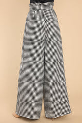 Counting Every Minute Black Houndstooth Pants - Red Dress