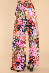 Crazy For You Pink Multi Print Pants - Red Dress