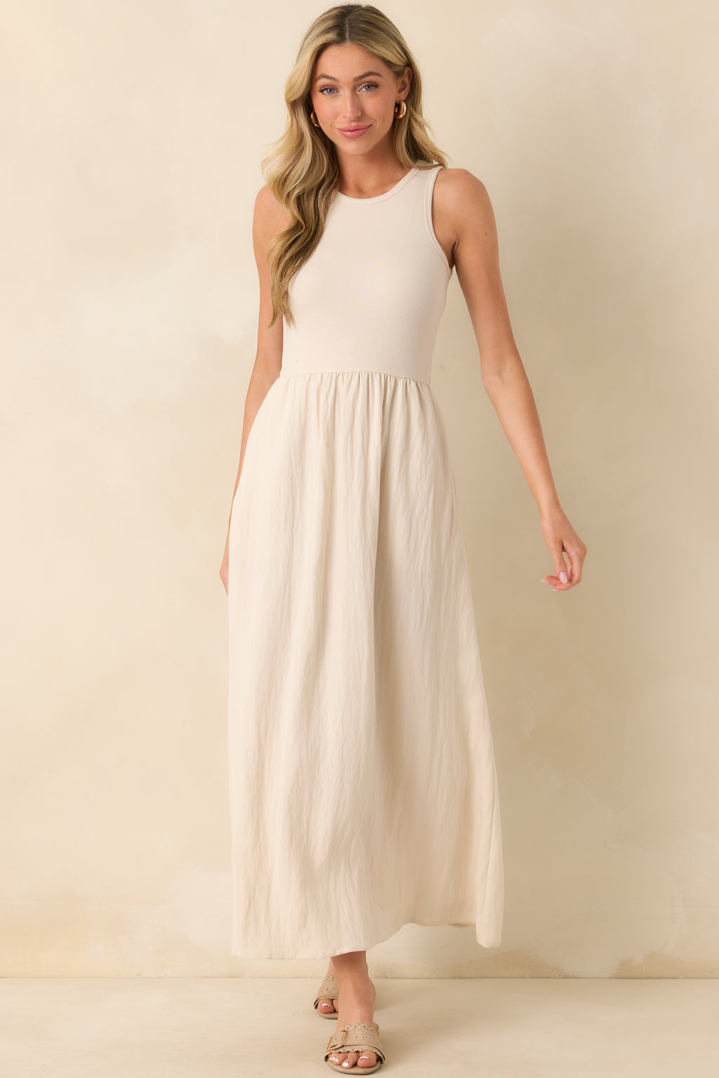 fitted lace wedding dress Romy Striped Linen Maxi Dress – Z SUPPLY main image 1