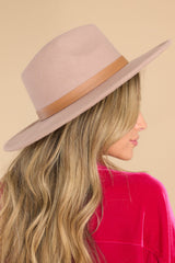 Dash Of Excellence Beige Hat - Red Dress