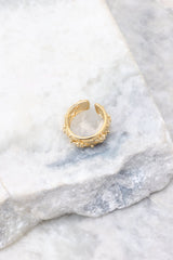 Delicate Details Gold Ring - Red Dress