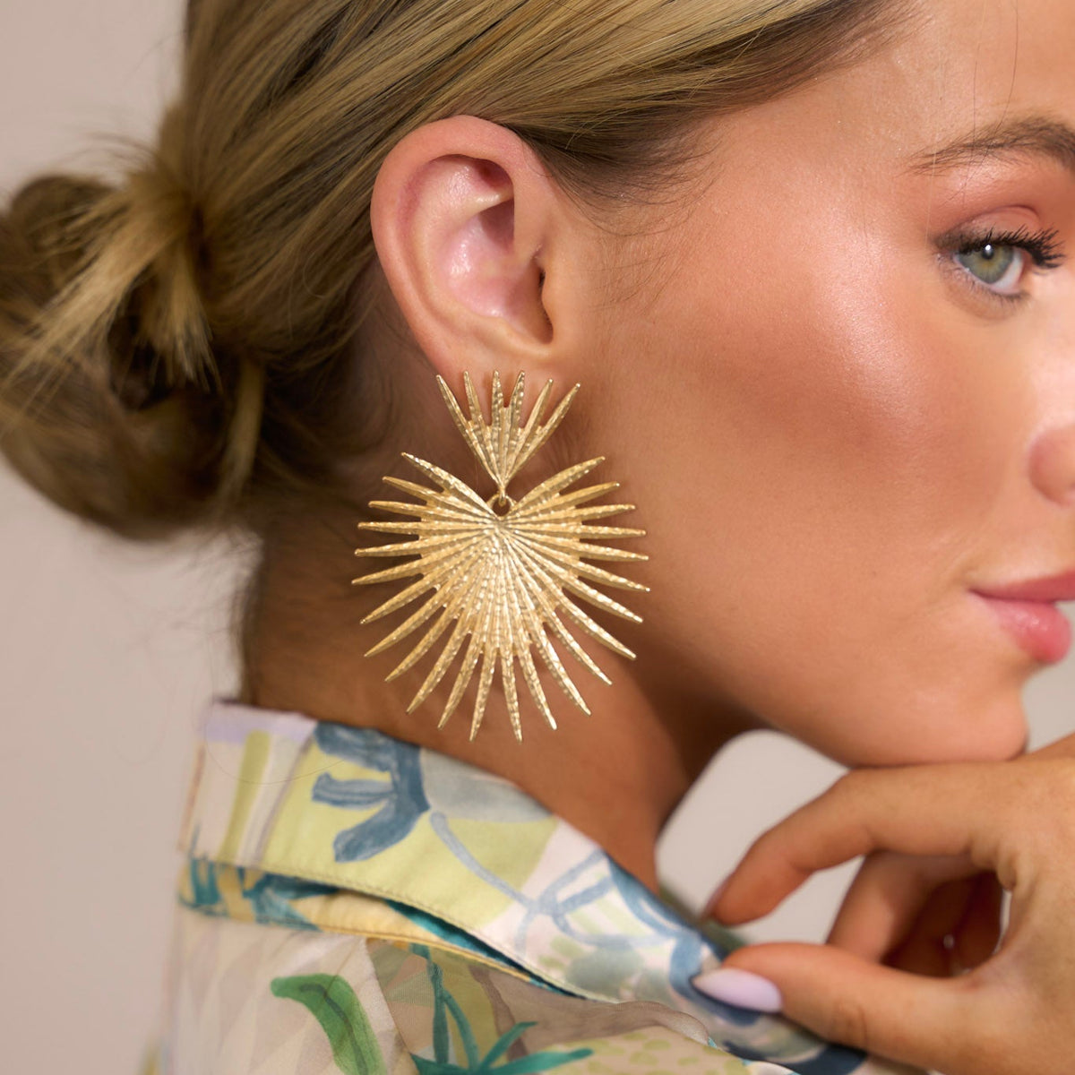 Matte Gold Statement Earrings - All Jewelry