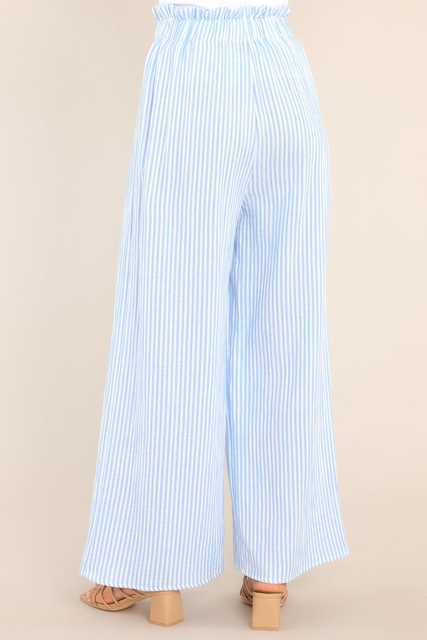 Lightweight Blue & White Striped Pants - All Pants | Red Dress
