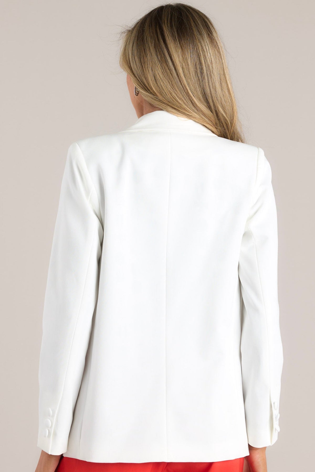 White light blazer with zips s main image 1
