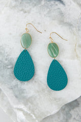 Drops Of Color Turquoise Earrings - Red Dress