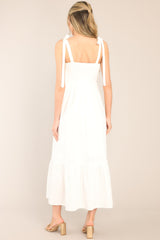 Embrace The Memories White Maxi Dress - Red Dress