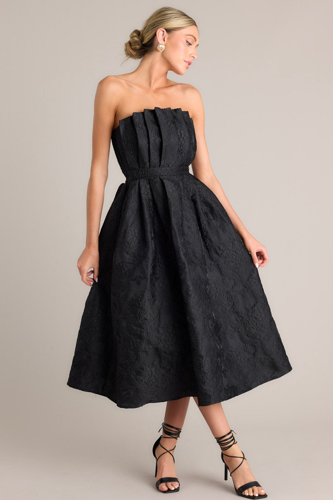 plus size black evening dress Raelynn Round Neck Dress– Hello Curve Cafe Rio Dressing - Color:Custom Color (please choose from chart and note the number with order) CollPartywear