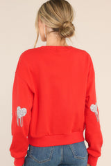 Fight For Love Red Sweatshirt - Red Dress